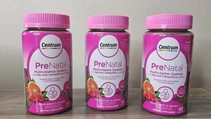 Lot of 3 Centrum Prenatal Multivitamin 60 Gummies Mixed Berry -180 Ct- 02/2026 - Picture 1 of 4