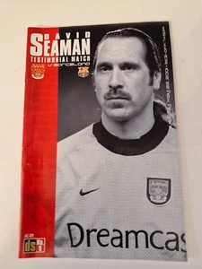 OFFICIAL PROGRAMME-DAVID SEAMAN TESTIMONIAL- ARSENAL V FC BARCELONA MAY 2000 - Picture 1 of 1