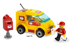 LEGO 7731 City Mail Van Poste Office Postman Factor - C301