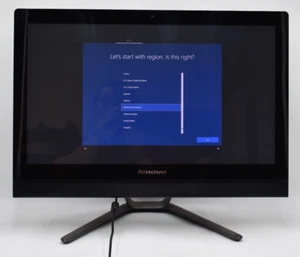 21.5" Lenovo C40-05 AIO Touchscreen PC A6-7310 @ 2.00GHz 8GB RAM 128GB SSD WIN10 - Picture 1 of 11
