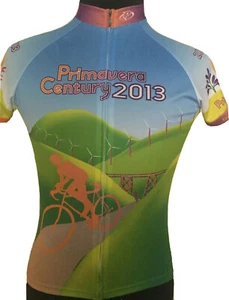 Camiseta de ciclismo Primal para mujer grande L azul verde Primavera Century 2013 - Imagen 1 de 7