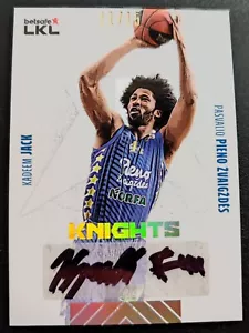2023-24 H&C LKL Knights Autograph Pieno Zvaigzdes Pasvalys Kadeem Jack 11/15 - Picture 1 of 2