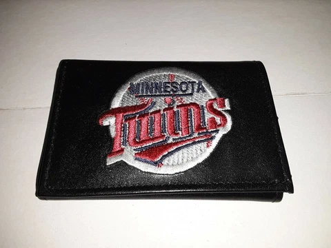 Minnesota Twins MLB Embroidered Leather Tri-fold Wallet Cover