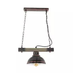 Lámpara Colgante HAKON De Madera Y Metal Diseño Vintage Para Comedor - Imagen 1 de 8
