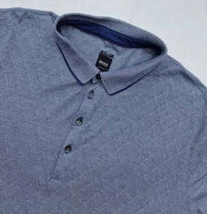 Hugo Boss Padria 04 Polo Shirt Blue Pima Cotton Slim Fit Mens Size XXXL 3XL - Picture 1 of 13