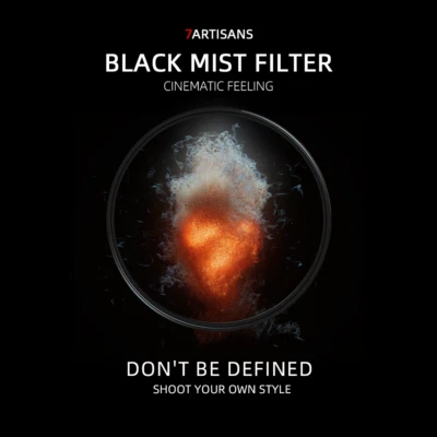 US 7artisans Black Mist 1/2 1/4 Diffusion Filter 77-82mm Soft Camera Lens Filter - Image 1 of 4