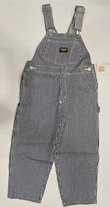 Vntg NWT Oshkosh Vestbak Overalls - Railroad Stripes - Youth Sz 5 - *NOTE DEFECT - Picture 1 of 11