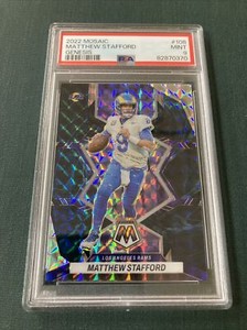 MATTHEW STAFFORD 2022 panini mosaic GENESIS graded card LOS ANGELES RAMS PSA 9