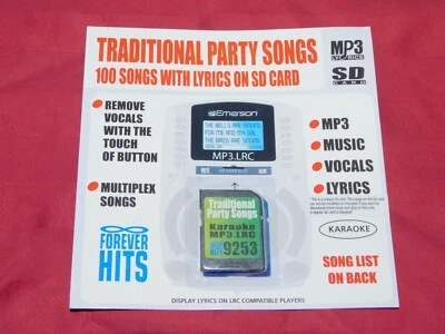 Традиционные вечеринки песни 100 песен MP3 тексты песен SD-карта караоке 9253 навсегда хиты  - Изображение 1 из 2