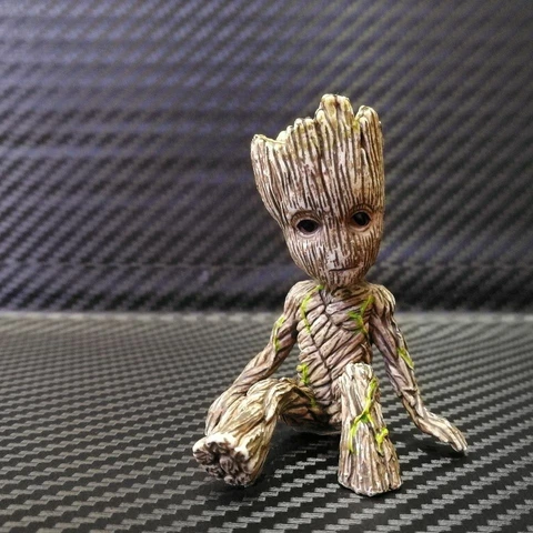 Miniature Garden Sitting Groot Figurine PVC Statue Groot in for Kids Home Decor Cover