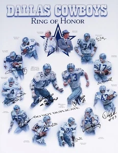 DALLAS COWBOYS RING OF HONOR - 8 X 10 GLOSSY SIGNED PHOTO REPRINT - Picture 1 of 1