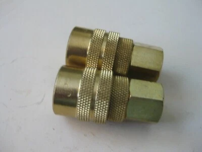 Jupiter Pneumatics 1/4" Female Pneumatic/Fluid Brass Coupler Lot of 2 - Image 1 of 4