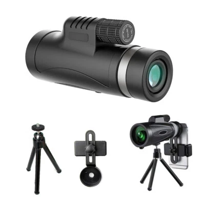 12x50 Monocular Optics Zoom HD BAK4 Prism FMC IPX7 Waterproof Monocular - Image 1 of 4