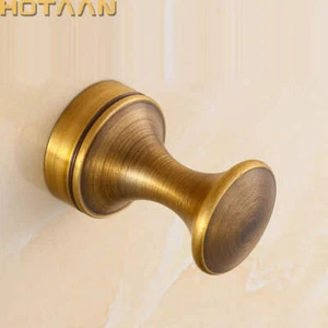 Vintage Brass Wall Hook Robe Clothes Rack Hanger Copper Bathroom Accessory - Picture 1 of 10