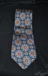 Christian Dior Monsieur De Colección Para Hombre 60"X 4" Corbata de Seda Granate Azul Marino Medallones Ovalados - Imagen 1 de 7