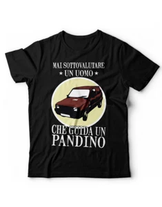 T-shirt Pandino Uomo alla guida Maglietta divertente idea regalo Panda Auto - Foto 1 di 3