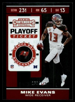 2019 Panini Contenders Playoff Ticket Mike Evans 159/175 Tampa Bay Buccaneers - Image 1 of 2
