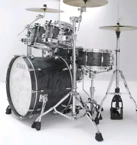 Tama Star Walnut Shell Kit 4 Piece - TW42RZS-ASCS Satin Charcoal Japanese Sen - Picture 1 of 7