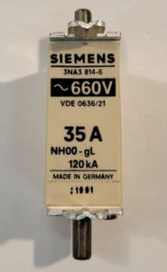 Lot de 3 fusibles SIEMENS 3NA3814-6 - Imagen 1 de 4