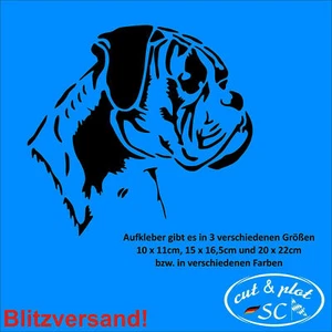 Boxer Aufkleber Auto Hund Tattoo deutscher Boxer Dog Sticker Autoaufkleber SC033 - Bild 1 von 16