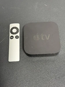 Apple TV A1378 2nd Gen Black Wireless HD Media Streamer As Is With Remote A16 - Picture 1 of 5