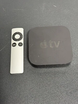 Apple TV A1378 2nd Gen Black Wireless HD Media Streamer As Is With Remote A16 - Image 1 of 4