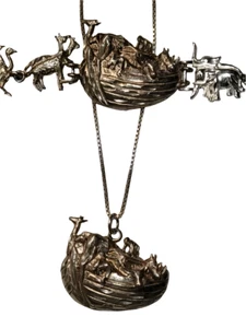 Sterling Silber Arche Noah Silber Halskette und Armband Set - Bild 1 von 14