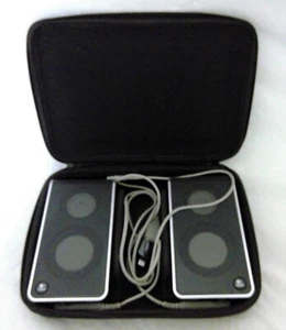 LOGITECH V20 S-0155A USB POWERED LAPTOP PORTABLE SPEAKERS W/ TRAVEL CASE - Picture 1 of 2