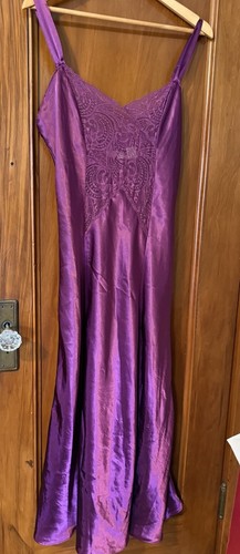 UNDERCOVER Abito Abito Lungo Slip Vintage G Label Victorias Secret Viola Raso Spacco Laterale