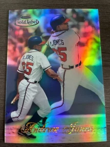 1998 Topps Gold Label Andruw Jones Class 3 Black Label Refractor #17 - Picture 1 of 2