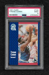 1991 Tyrone Corbin Fleer #122 PSA 9 como nuevo Pop 1 ninguno más alto Timberwolves Depaul - Imagen 1 de 1