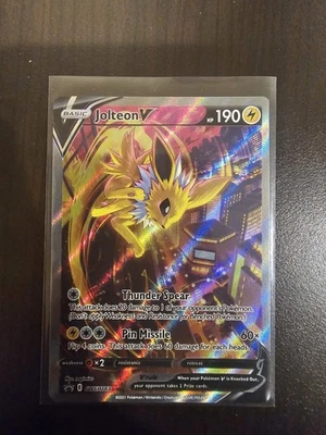 Jolteon V SWSH 183 Pokemon TCG Sword & Shield Star Promo Card Full Art Alt Rare - Image 1 of 2