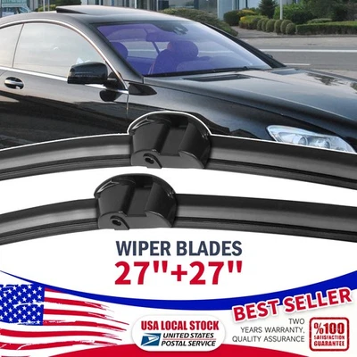 For 2007-2013 Mercedes-Benz S550 Wiper Blades size 27" & 27" Windshield SET OF 2 - Image 1 of 4