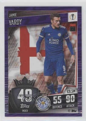2020-21 Topps Match Attax 101 Purple Jamie Vardy #49 - Image 1 of 2
