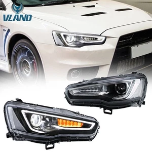 VLAND LED Headlights For 2008-2017 Mitsubishi Lancer EVO X Dual Beam Fonrt Lamps - Bild 1 von 15