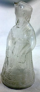JARRA DE CRISTAL TRANSPARENTE VINTAGE MUJER DE NORMANDÍA FRANCIA COLECCIONABLE - Imagen 1 de 13