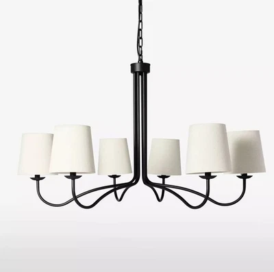 Lámpara de techo ajustable Hearth & Hand 6 brazos acabado negro candelabro Foto 1 de 4