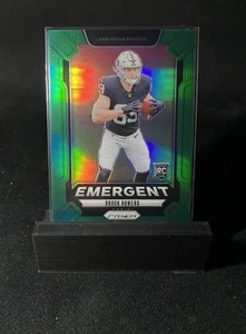 2024 Panini Prizm Brock Bowers Emergent Green Prizm Rookie #8 Las Vegas Raiders - Bild 1 von 2