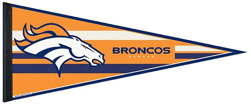 丹佛野马队 NFL 网眼风格 12 X 30 Wincraft Felt Pennant — 第 1/1 张图片
