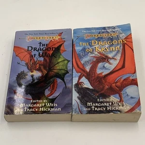 Dragonlance The Dragons of Krynn & At War PB Books by Margaret Weis Hickman - Picture 1 of 6