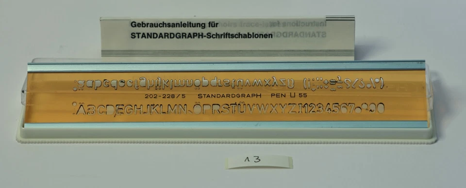 Standardgraph 202-228/5 Schriftschablone, Normschrift - Bild 1 von 1
