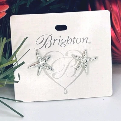 Новый с Ярлыками Brighton плащ звезда мини пост серьги серебристого тона кристалл морской звезды запонки  - Изображение 1 из 4