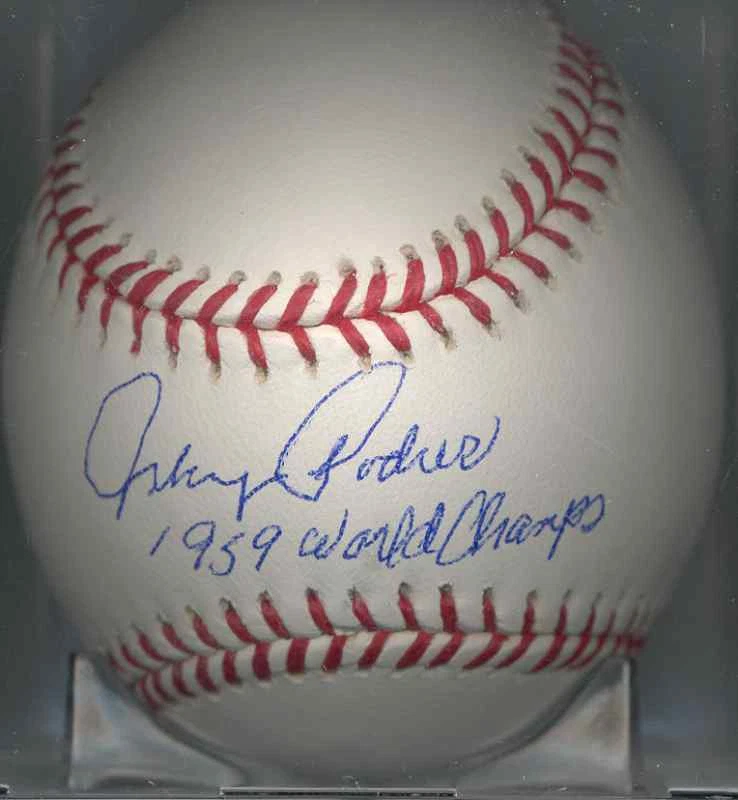 Johnny Podres 1959 Los Angeles Dodgers Autographed Signed OML Baseball COA - Image 1 of 1