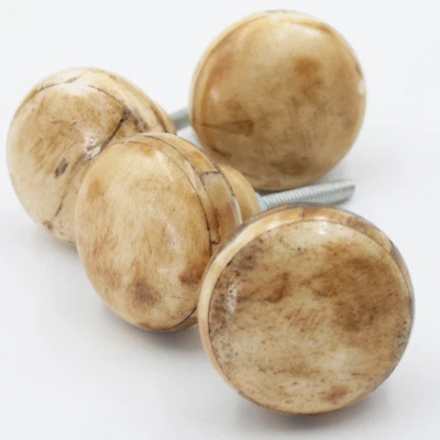 Möbelknopf Natur Bone Möbelknöpfe Möbelgriff Knauf Antik Stil Knochen Beige 69 - Bild 1 von 4