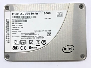 INTEL 80GB SSD SATA FESTPLATTE SSDSA2M080G3 3Gb/s 2,5" #NFP662 - Bild 1 von 2