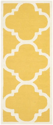 Safavieh Cambridge GOLD / IVORY Wool Runner 2' 6 x 6' - CAM140Q-26 - Image 1 of 2