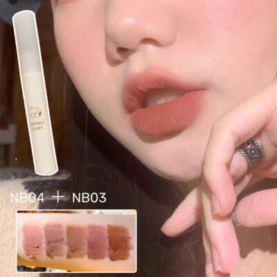Cosmetic Lipstick Velvet Nude Lipsticks Matte Lip Glaze Waterproof Long Lastin ↔ - Image 1 of 4