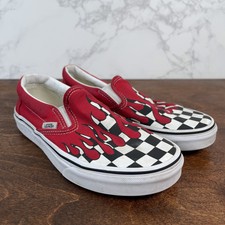 black vans with red checkered