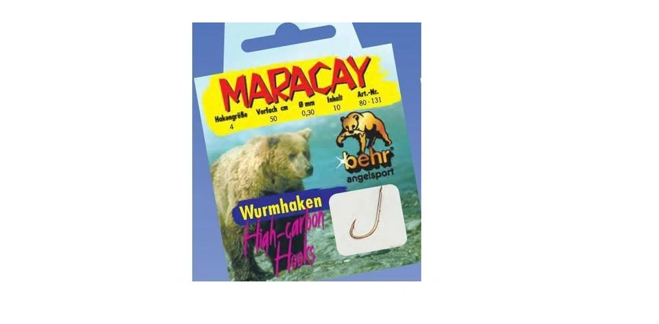 Behr Maracay Haken Wurm Bronze ALLE GRÖSSEN WURMEHAKEN HAKEN HOOKS VORFACHHAKEN - Bild 1 von 1