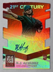 2015 Elite 21st Century Signatures Red #10 R.J. Alvarez Auto /21 - NM-MT